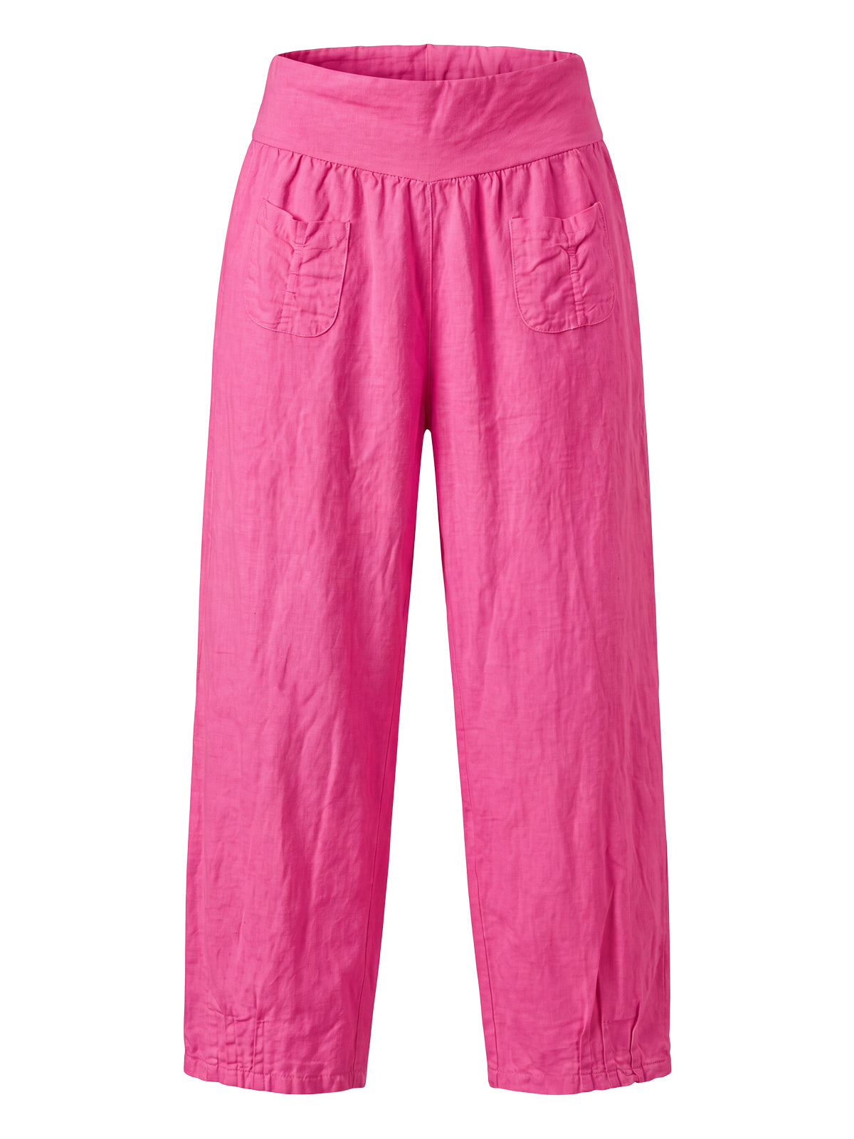 Lockere Damen Leinenhose - pink - Clara