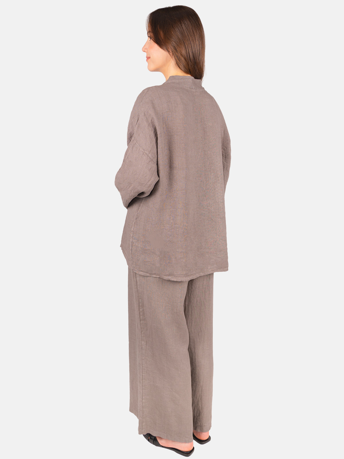 Leinenbluse mit Bindebändern - Gianna