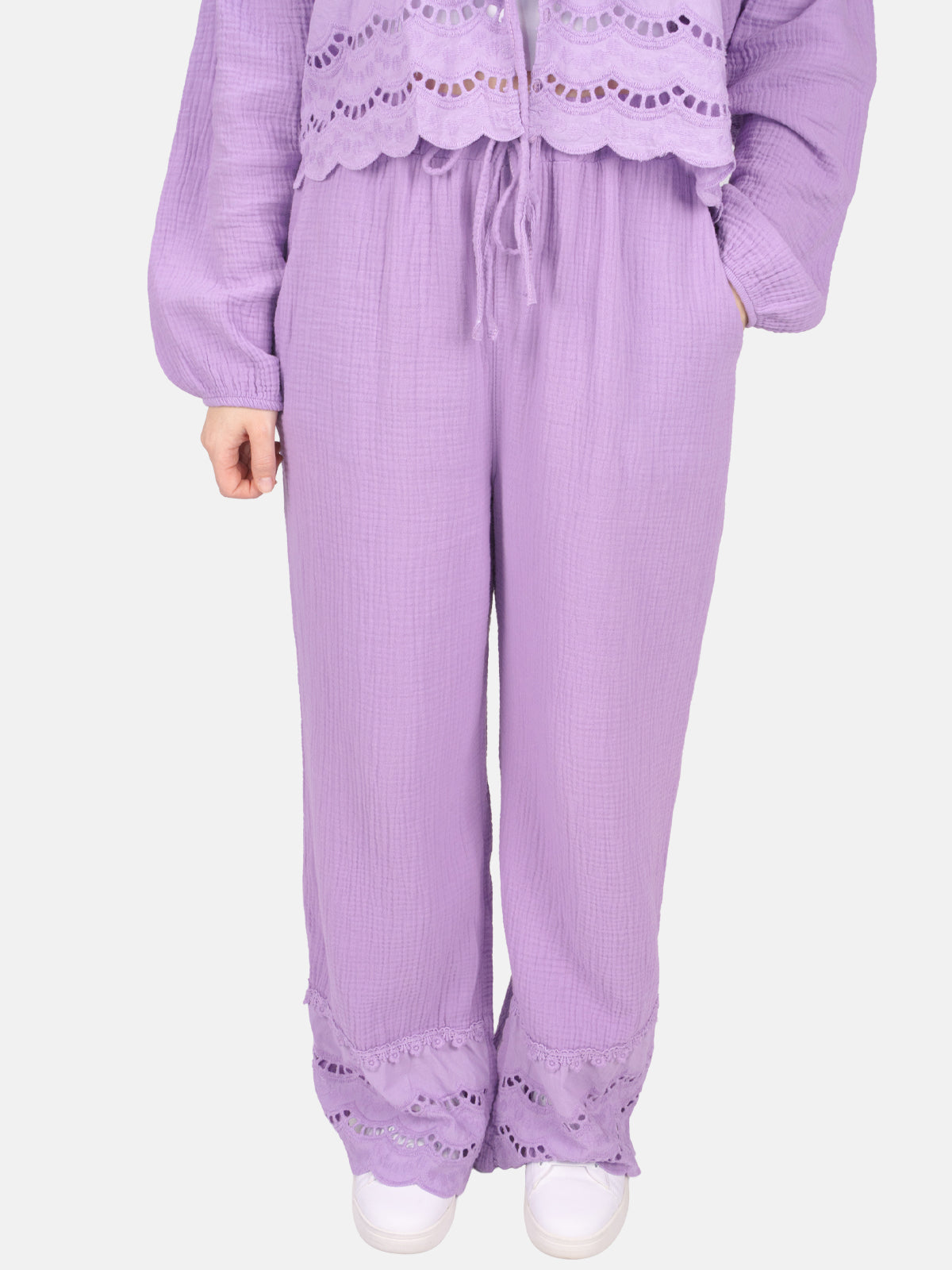 Musselinhose mit Lockstrickerei - Ines