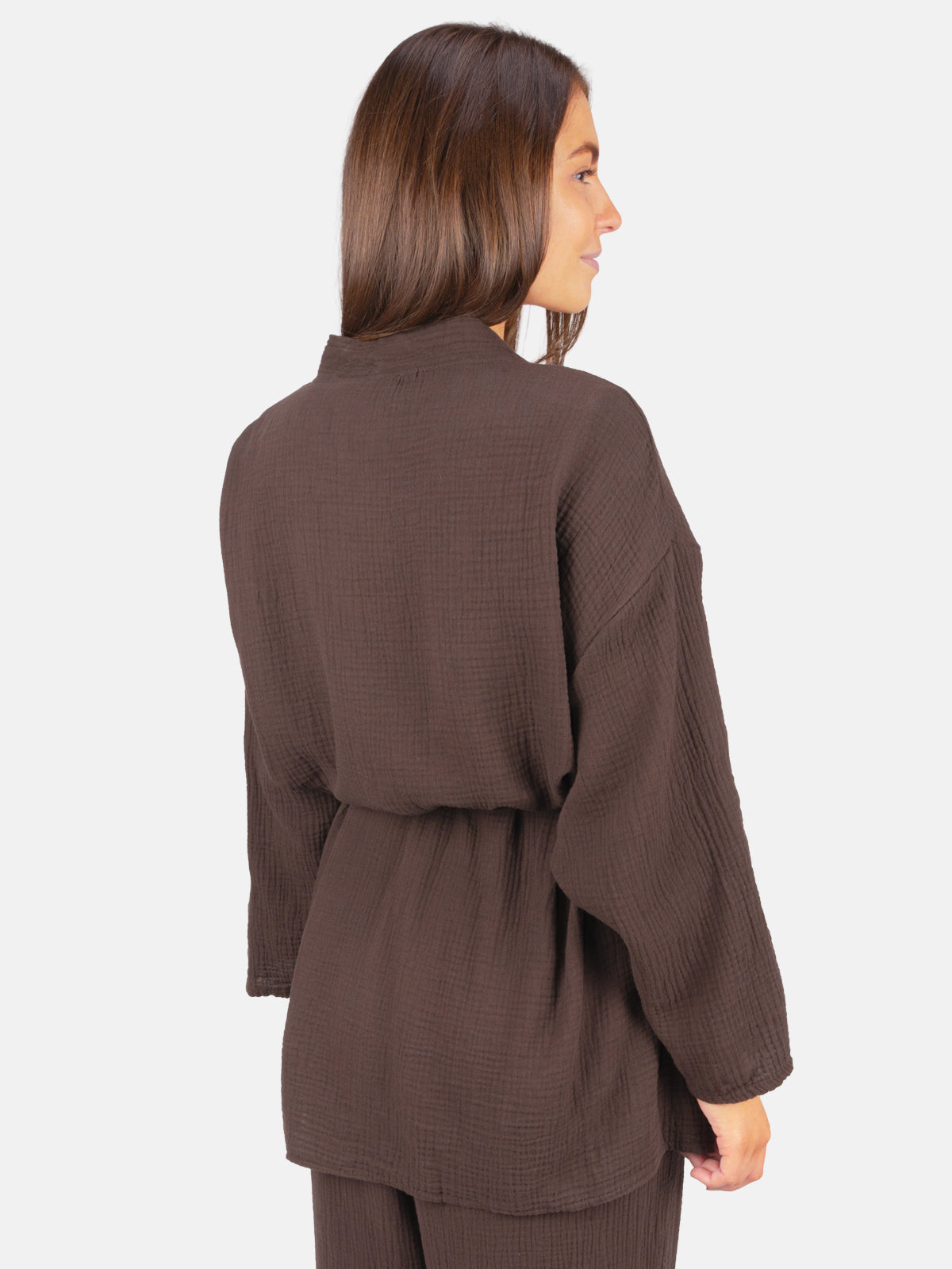 Damen Kimono Musselin mit Bindegürtel - Kehlani