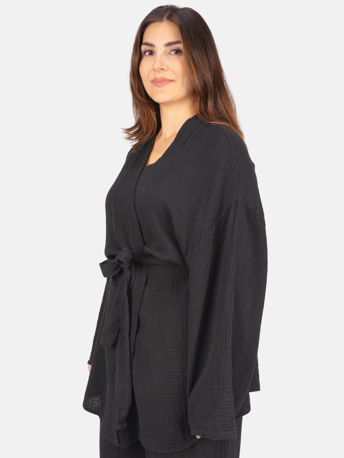 Damen Kimono Musselin mit Bindegürtel - Kehlani
