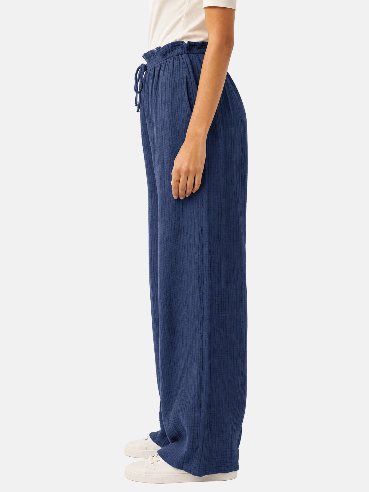 Lockere Musselinhose Liska in Dunkelblau #Farbe_Dunkelblau