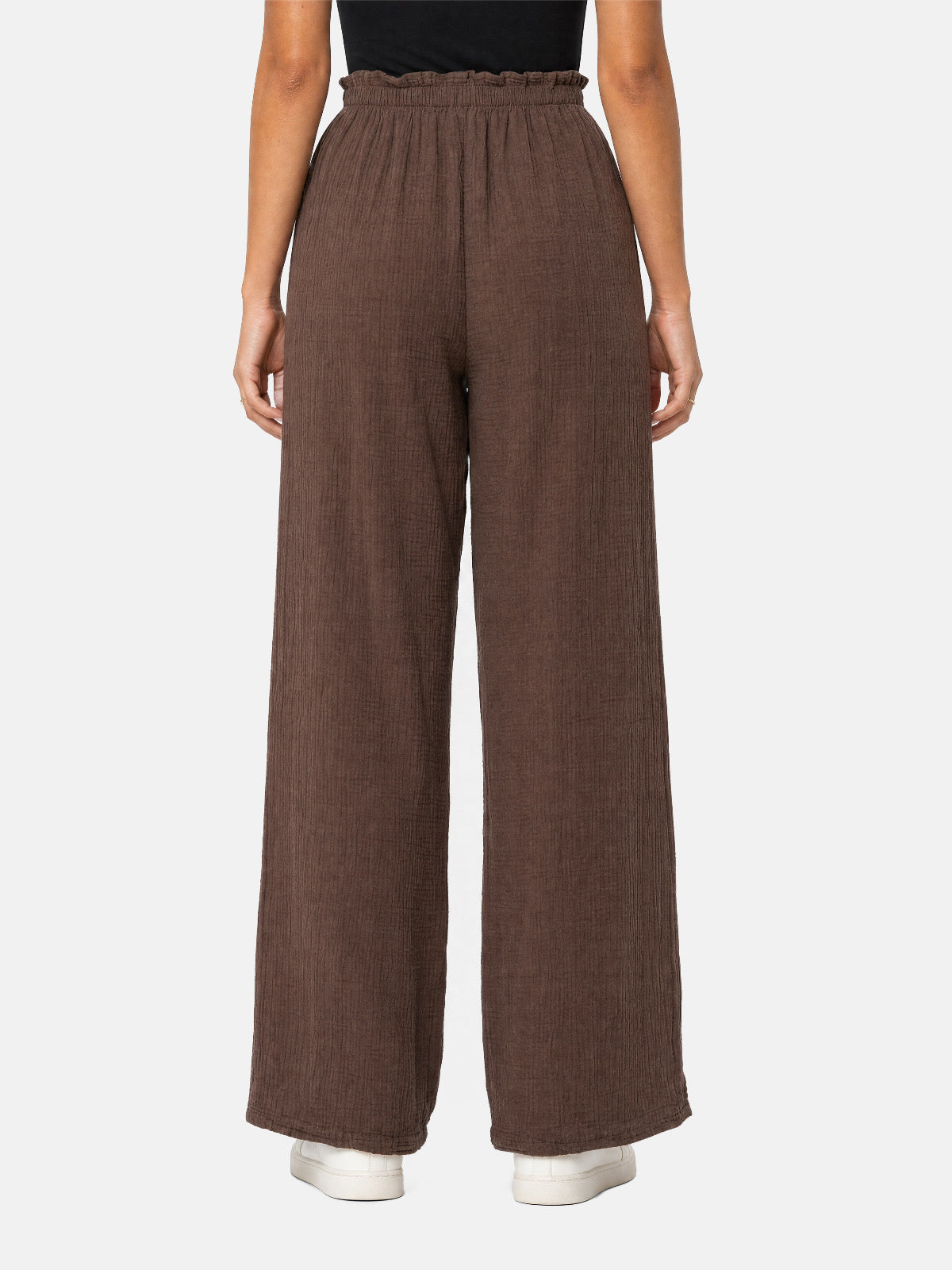 Lockere Musselinhose Liska in Mokka #Farbe_Mokka