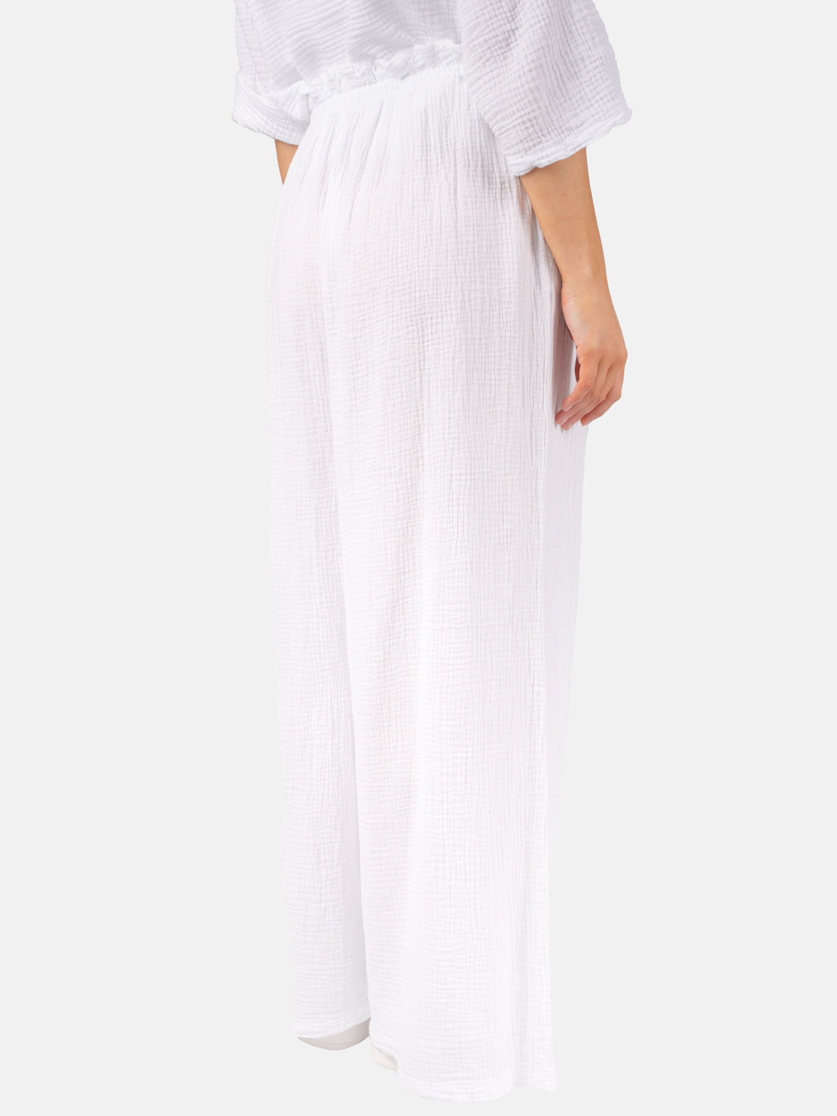Lockere Musselinhose Liska in Weiß #Farbe_Weiß