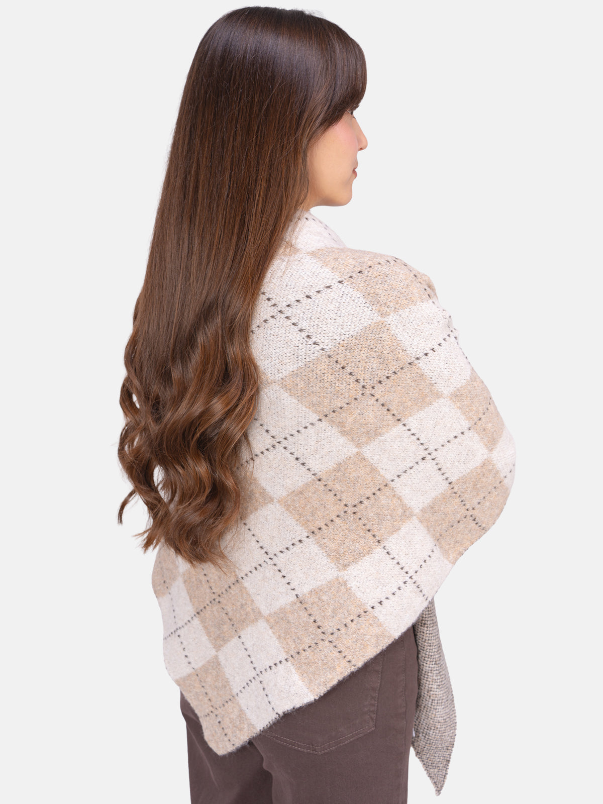 Schal Argyle Muster Winter Montana #Farbe_Beige Creme