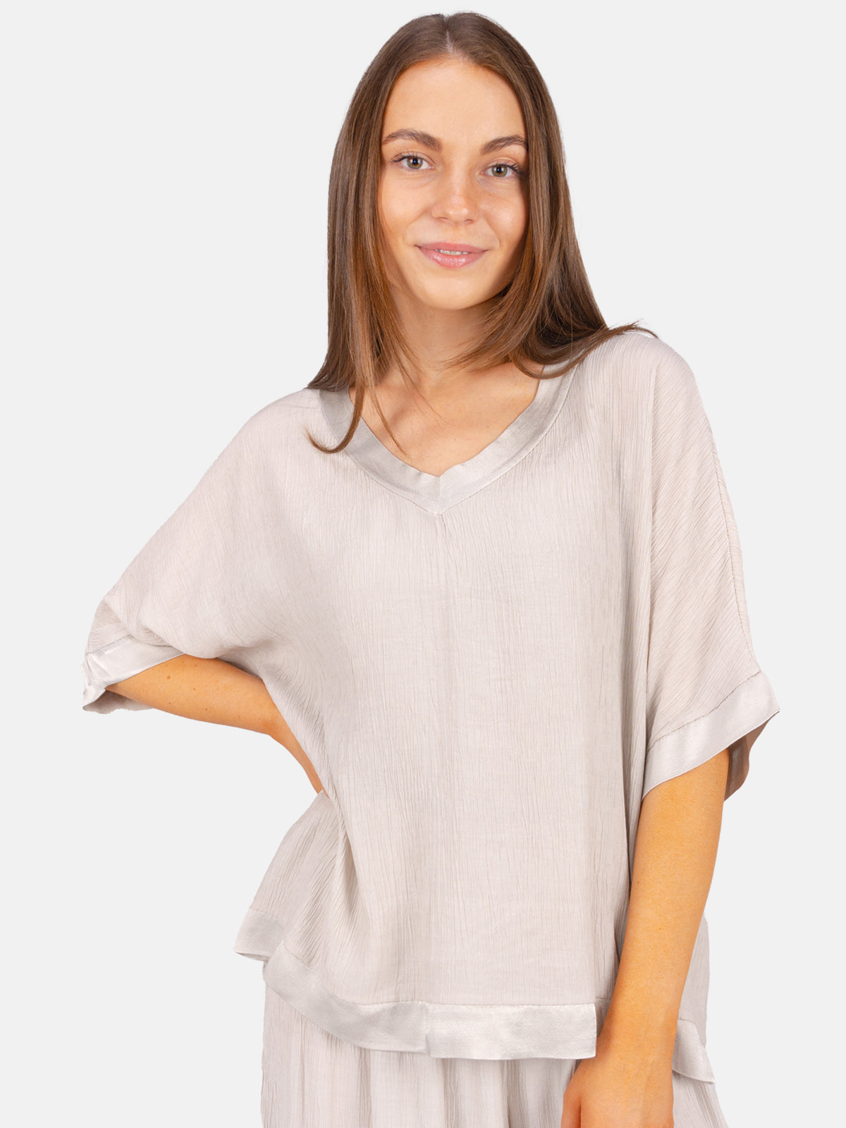 Crinkle Bluse halbarm - Stella