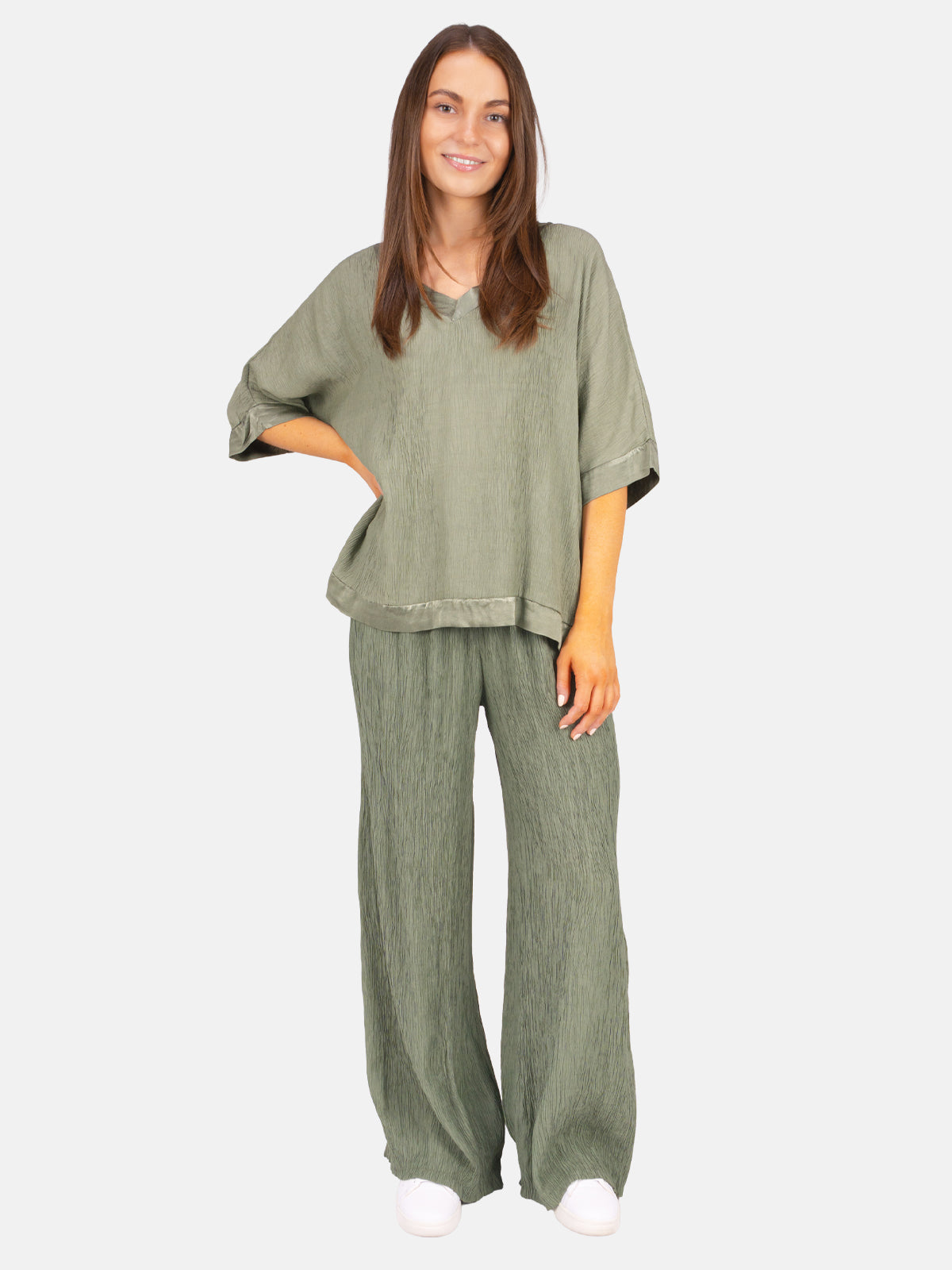 Crinkle Bluse halbarm - Stella