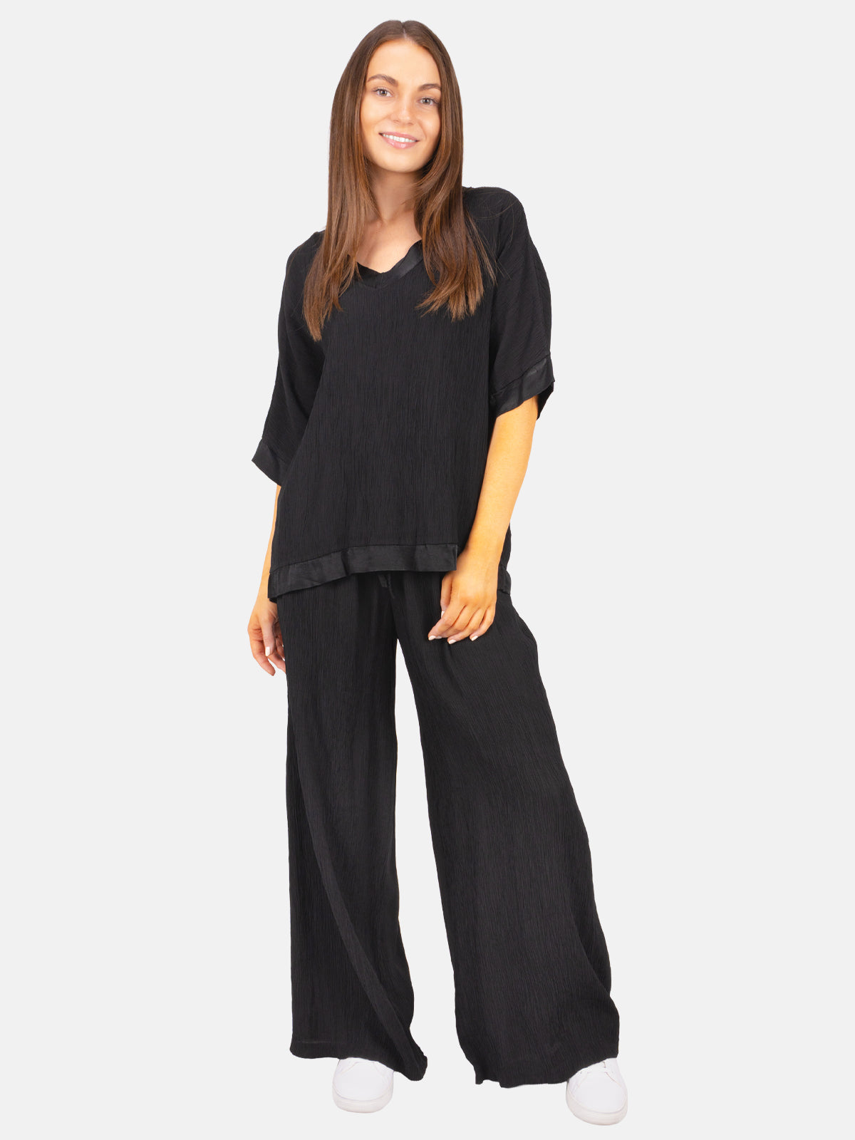 Crinkle Bluse halbarm - Stella
