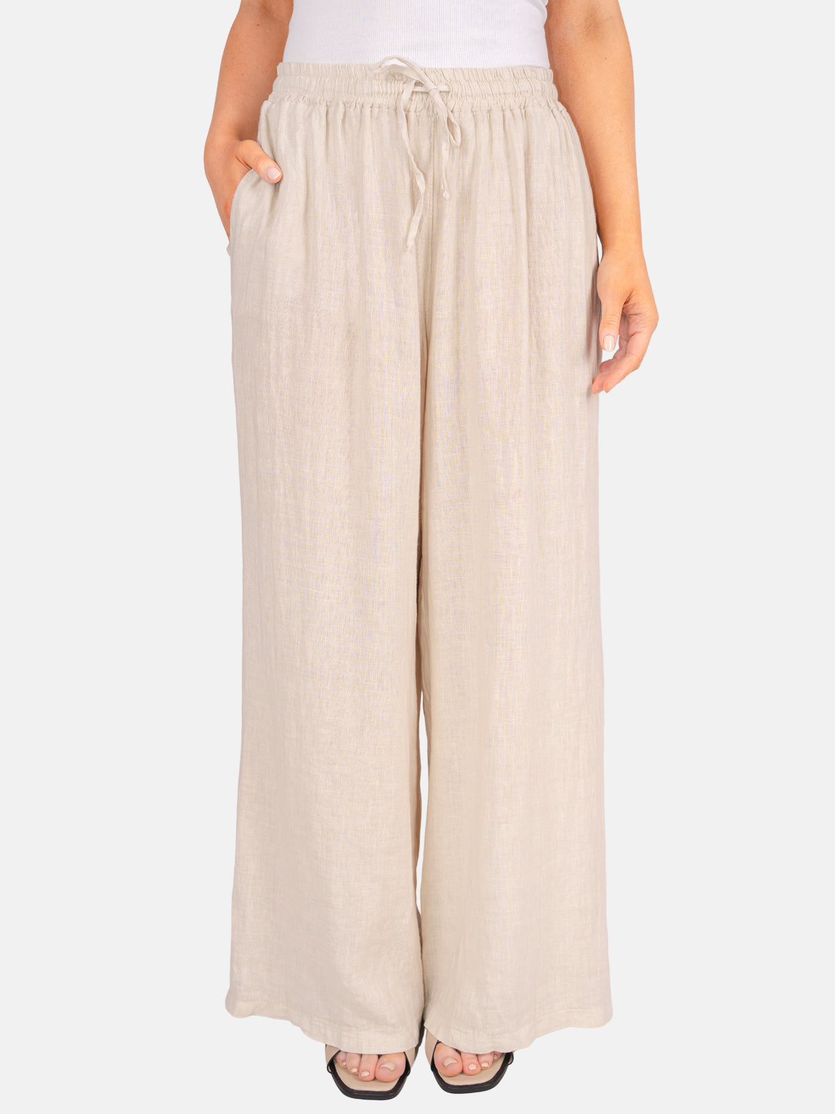 Leinenhose Perla mit Kordelzug