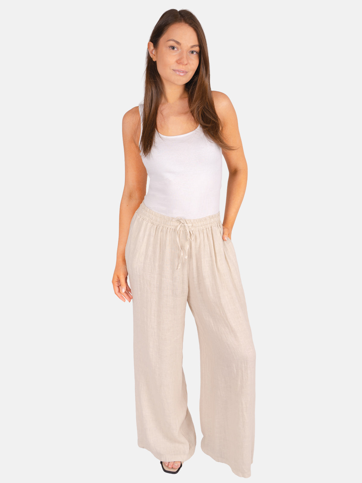 Leinenhose Perla mit Kordelzug