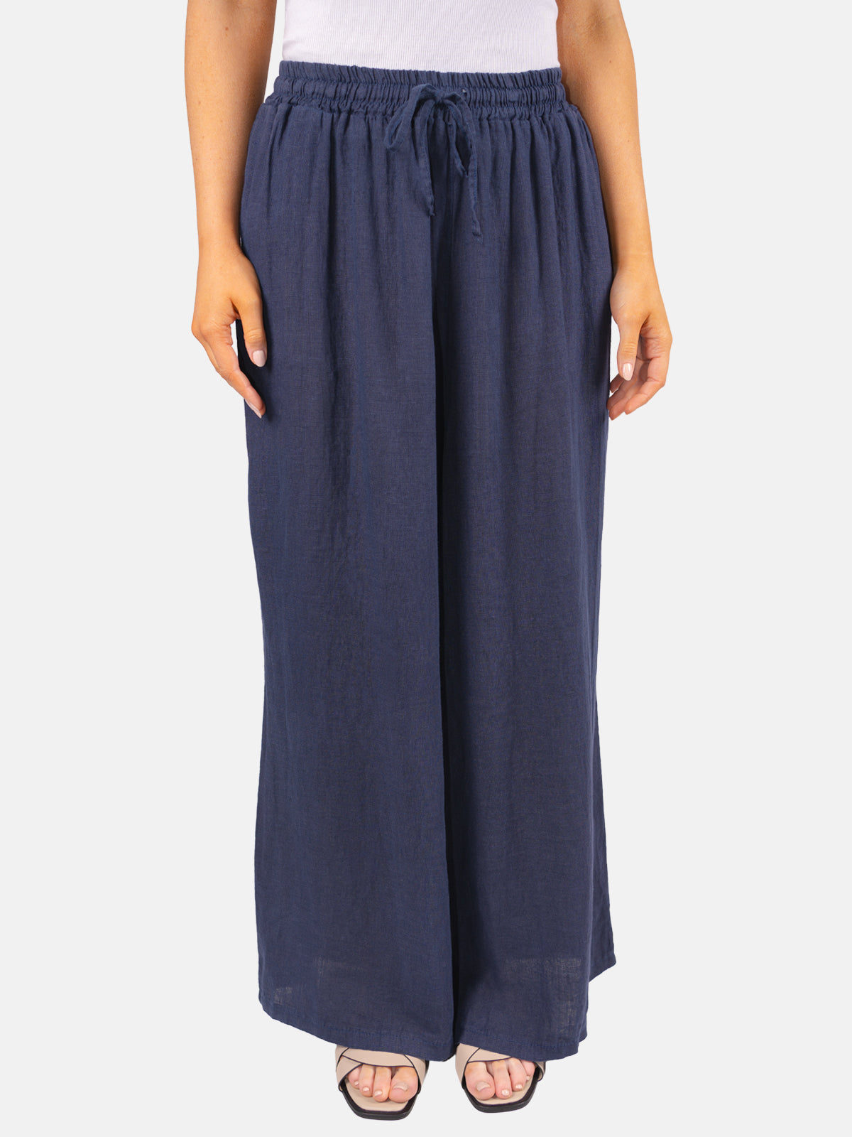 Leinenhose Perla mit Kordelzug