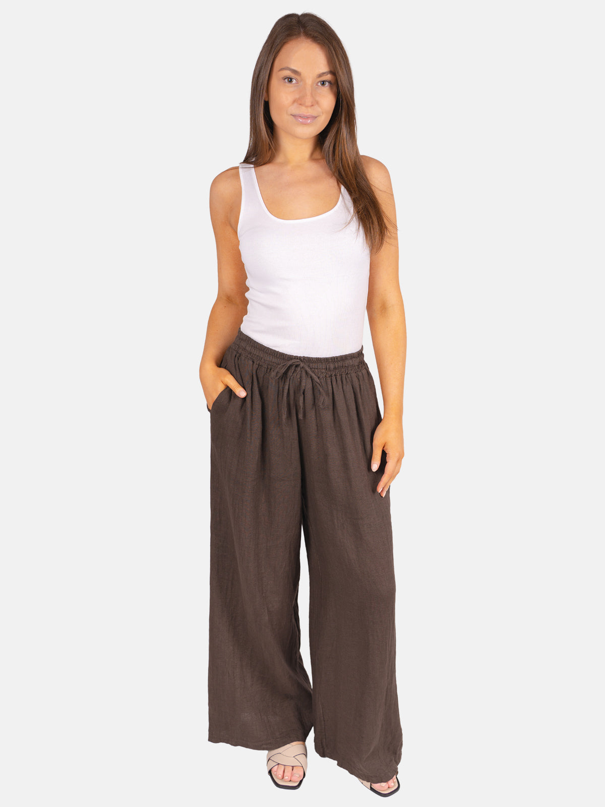 Leinenhose Perla mit Kordelzug