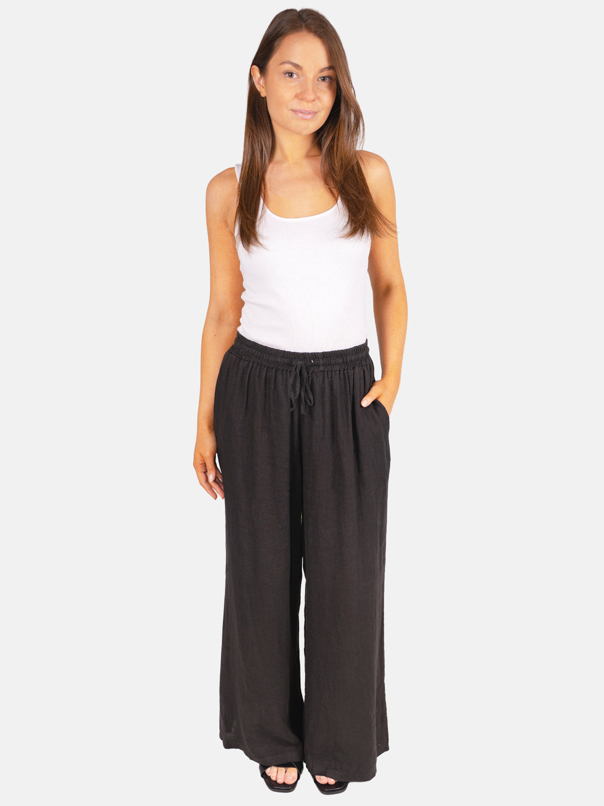 Leinenhose Perla mit Kordelzug