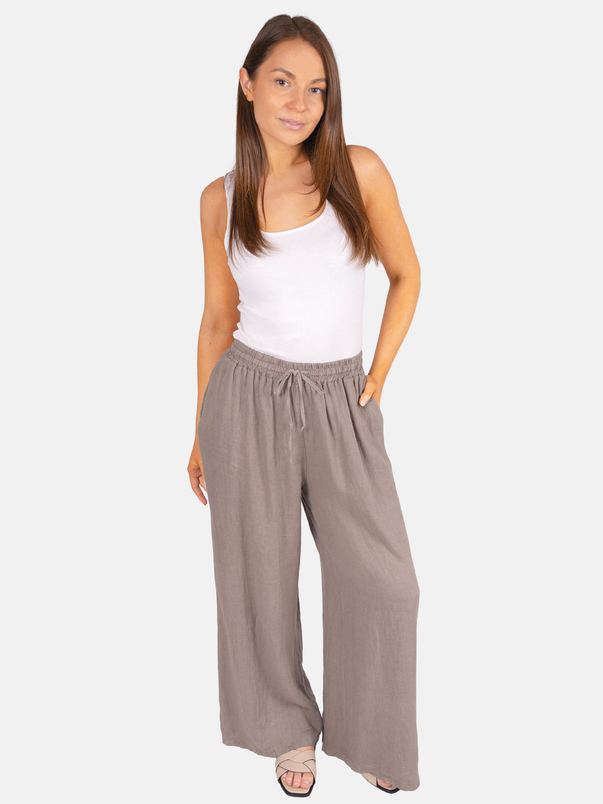 Leinenhose Perla mit Kordelzug