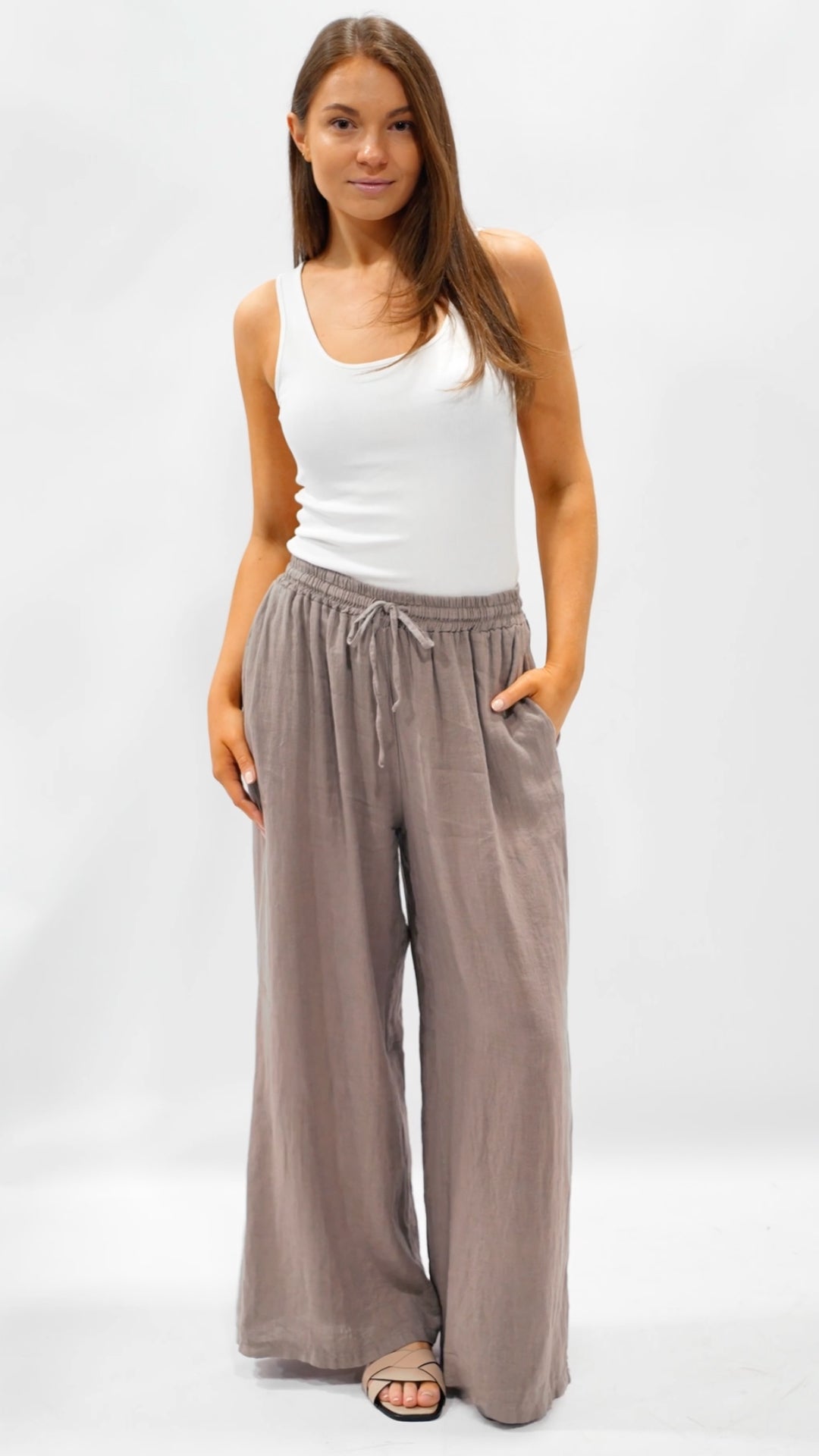 Leinenhose Perla mit Kordelzug