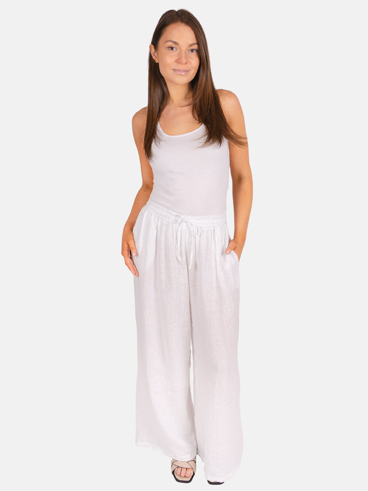 Leinenhose Perla mit Kordelzug