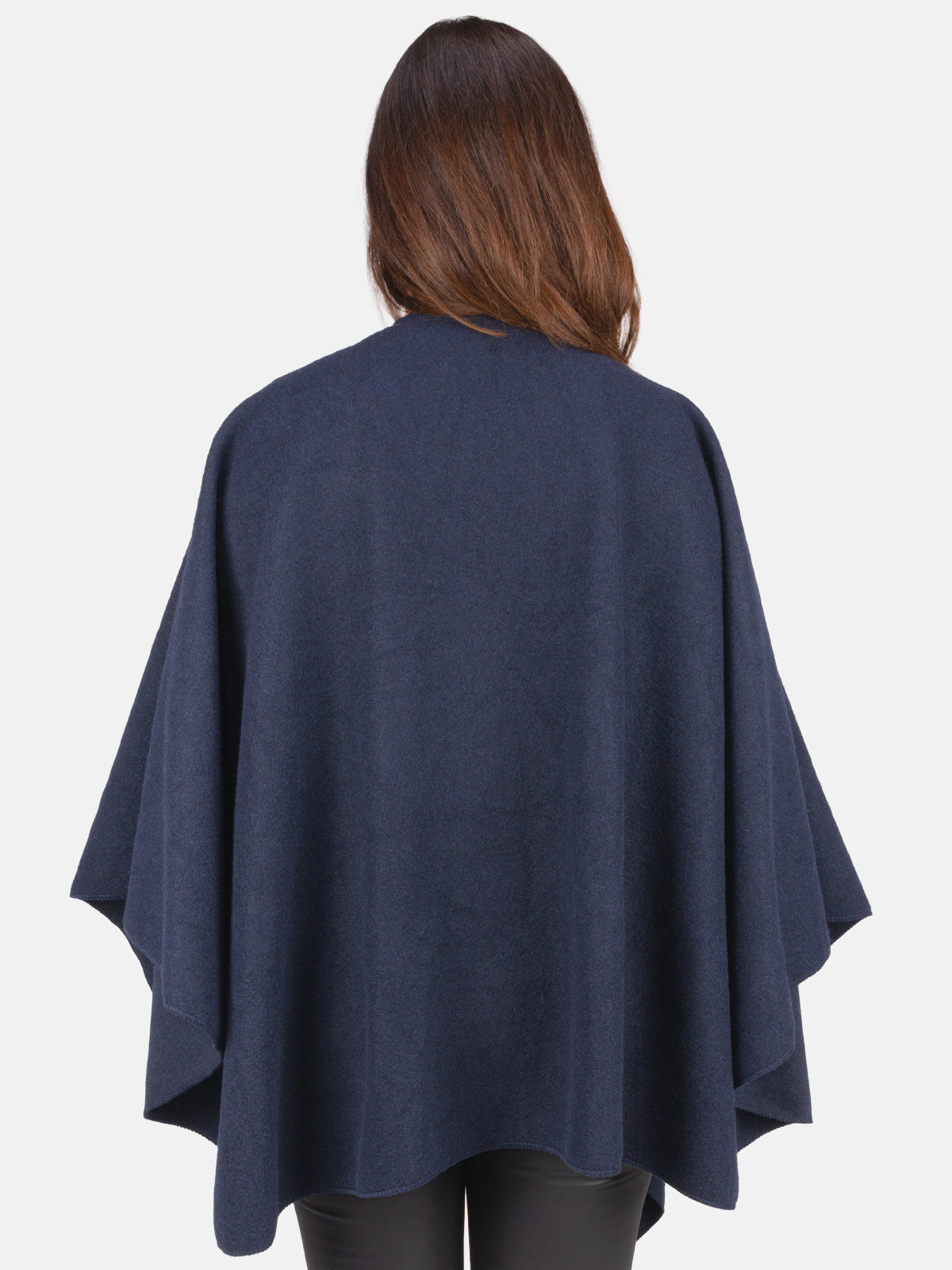 Damen Cape mit Fransen und Bindeschlaufe - Andrea