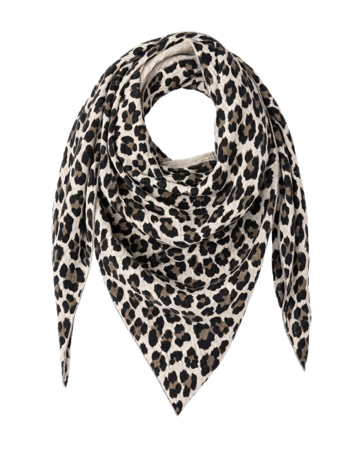 Musselin Dreieck Schal - Sydney in Beige Leo #Farbe_Beige Leo