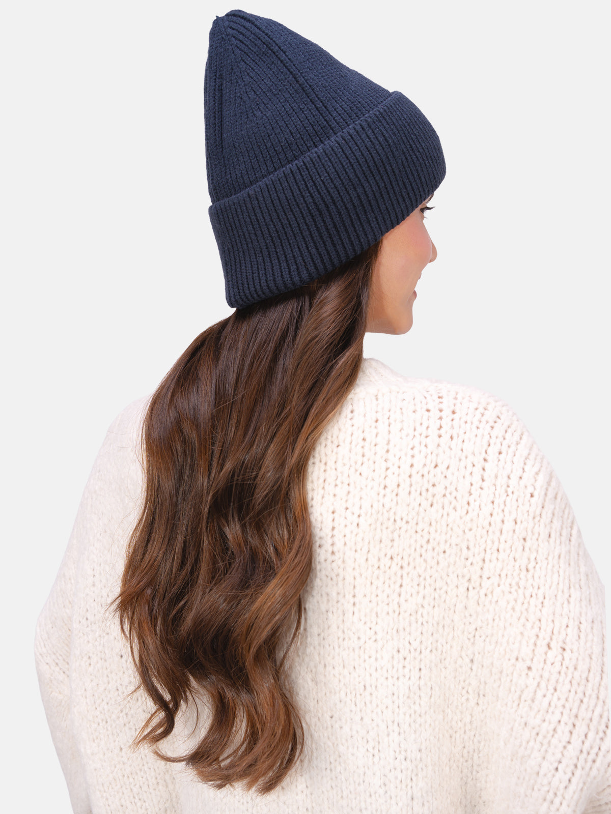Damen Mütze mit Herz - Zoe in Espresso #Farbe_Dunkelblau